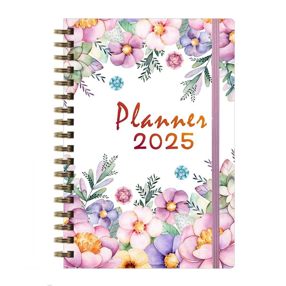 12 Months 2025 Schedule Planner Notepad English Diary Writing Pads 365 Days Notepad Stationery