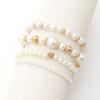 PEARLS Women' Pearl Bracelet Adjustable Gold-Plated Gift 17-22cm