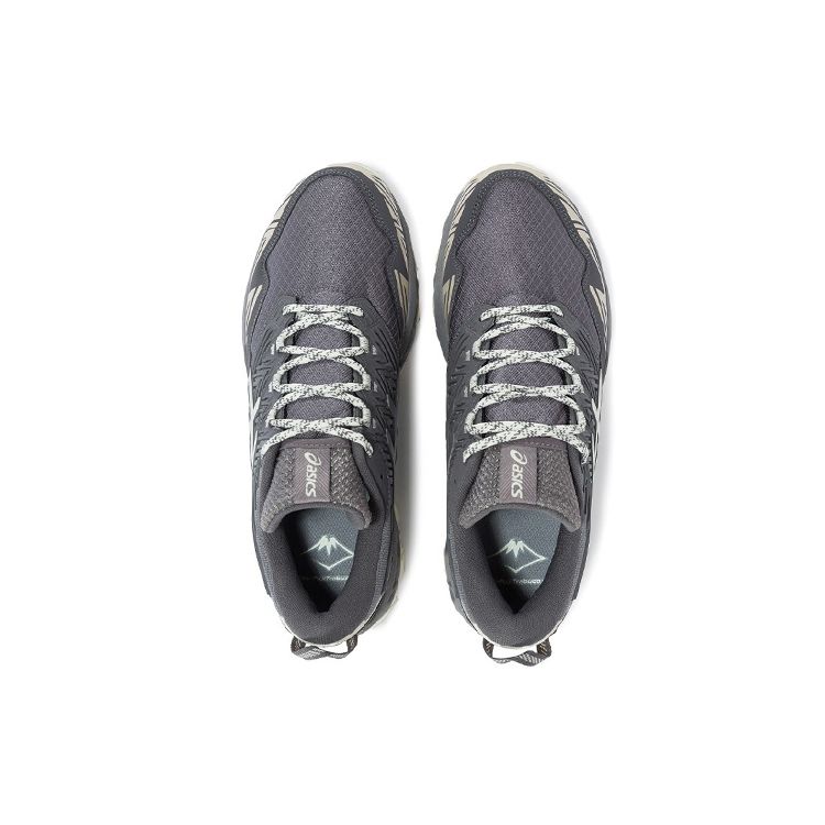 Asics Gel-FujiTrabuco 7 Удобные Универсальные Тканевые Синтетическая Кожа Низкие Кроссовки для Трейлраннинга Мужские Кроссовки Серый Белый 1011B256-020