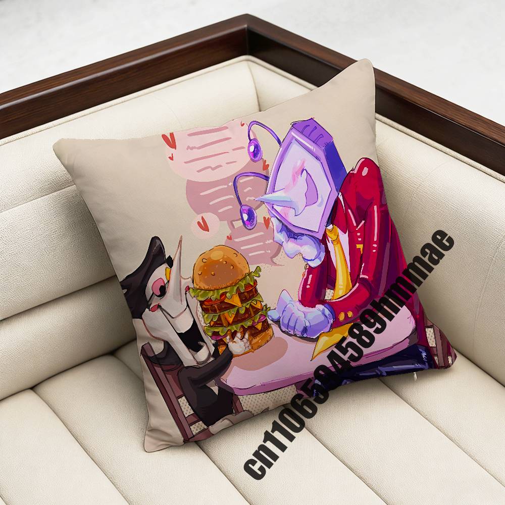 Game DDeltarune Spamton Throw Pillow Case Sham For xcm xcm Square Home Pillowcase Cushion Cover