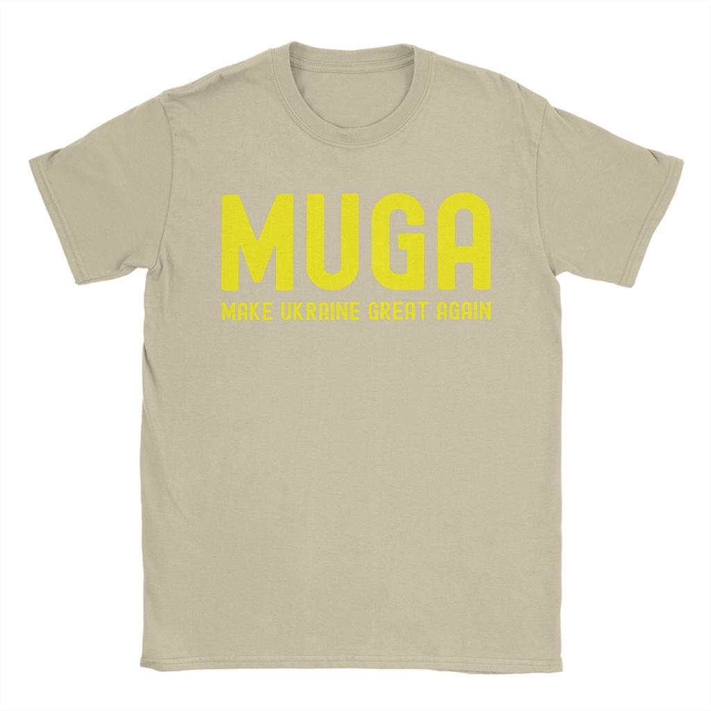 MUGA Make Ukraine Great Again TShirts Men Novelty 100 Cotton Tees Crew Neck Short Sleeve T Shirt Party Tops