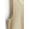 Топ без рукавов HM Metallic Regular Fit бежевый