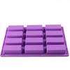 12 Rectangular Cake Cookies with Holes Silicone Mold Cuboid Chocolate Mold