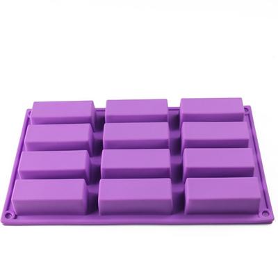 12 прямоугольных форм для печенья с отверстиями, силиконовая форма, кубовидная форма для шоколада