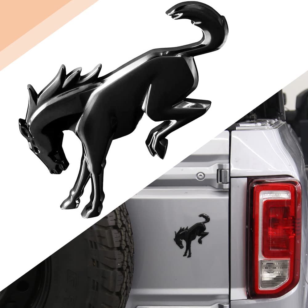 AHYU6 3D Emblem Decals Stickers Vinyl Rear Emblem Black ABS Tailgate Compatible with Ford Bronco Sport Accessories 2020 2021 2022 2023