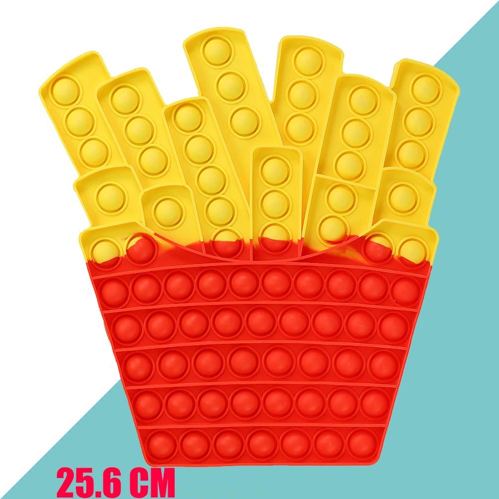 Нетоксичные Большой Размер 20См Радужные Квадратные Пузырьковые Игрушки-Антистресс Для Детей и Взрослых Снятие Стресса Сжимаемые Подарок 20См 30См Xxl