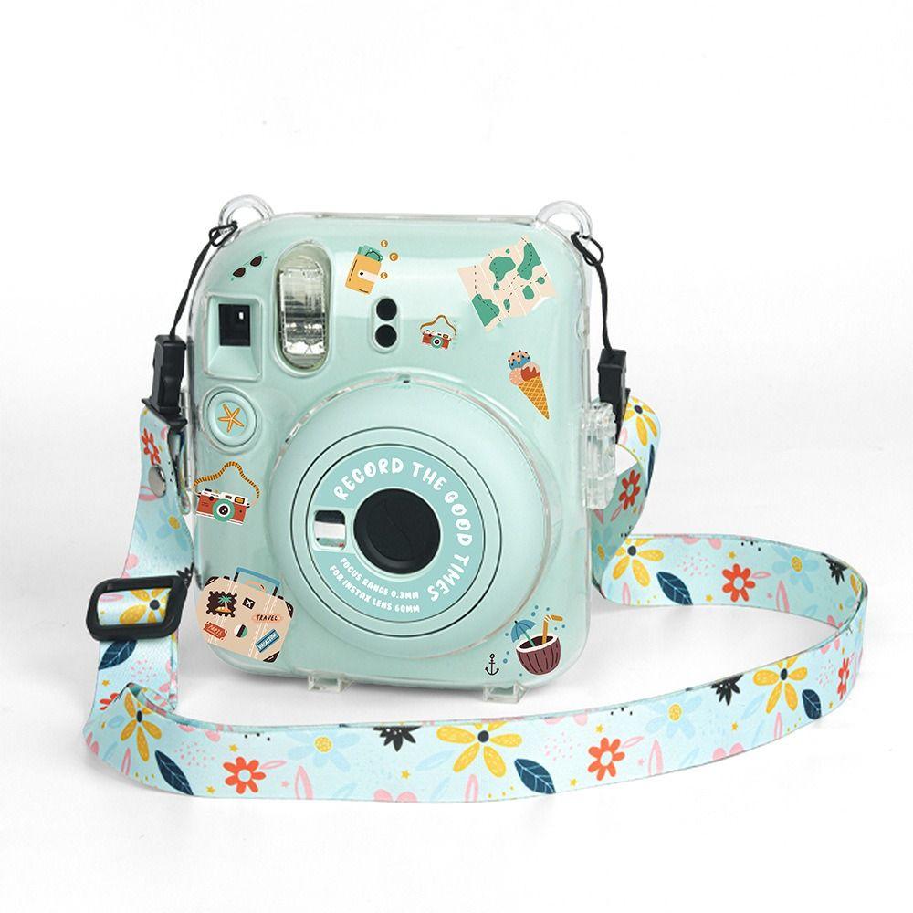 With Cute Sticker Travel Protective Shell for Fujifilm Instax Mini12 Camera Cover Protective Case