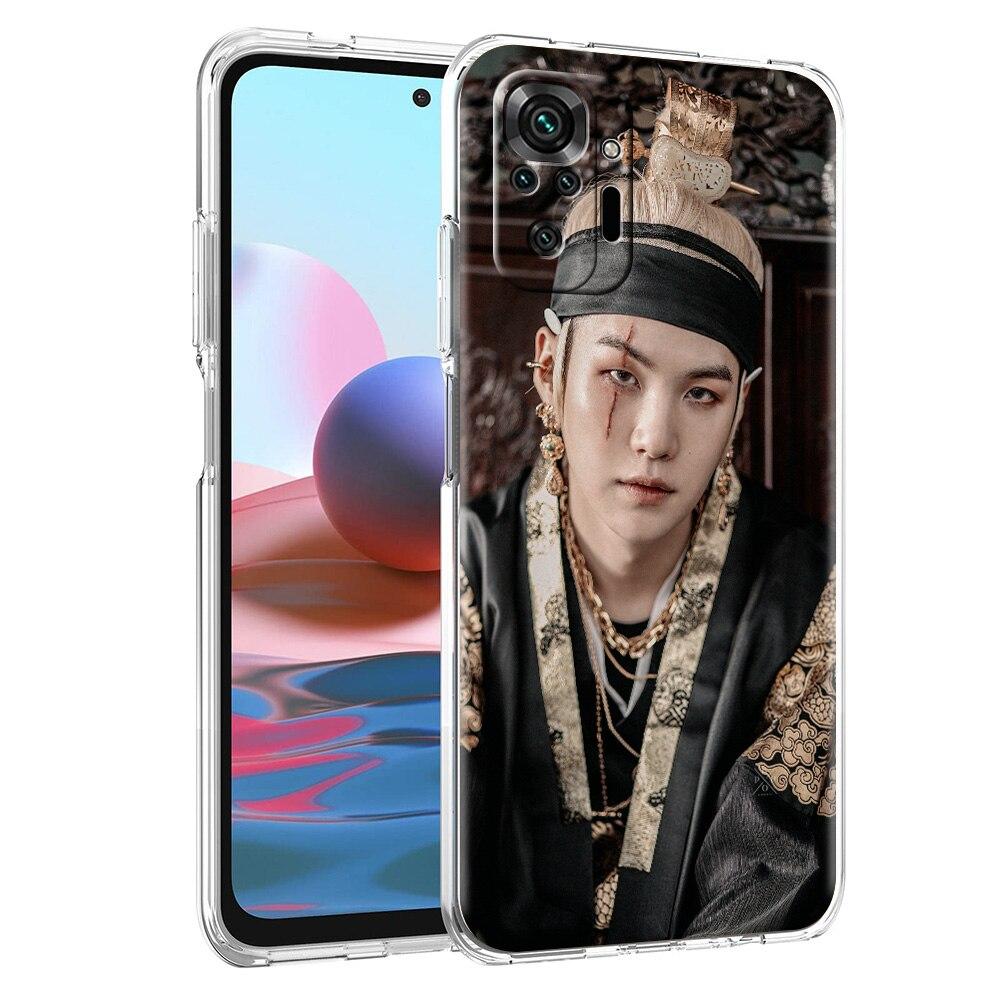 Чехол для телефона Xiaomi Poco X3 NFC M3 F3 Redmi Note 9S 9 8 10 Pro 7 8T 9C 9A 8A K40, мягкий силиконовый прозрачный чехол Agust D suga
