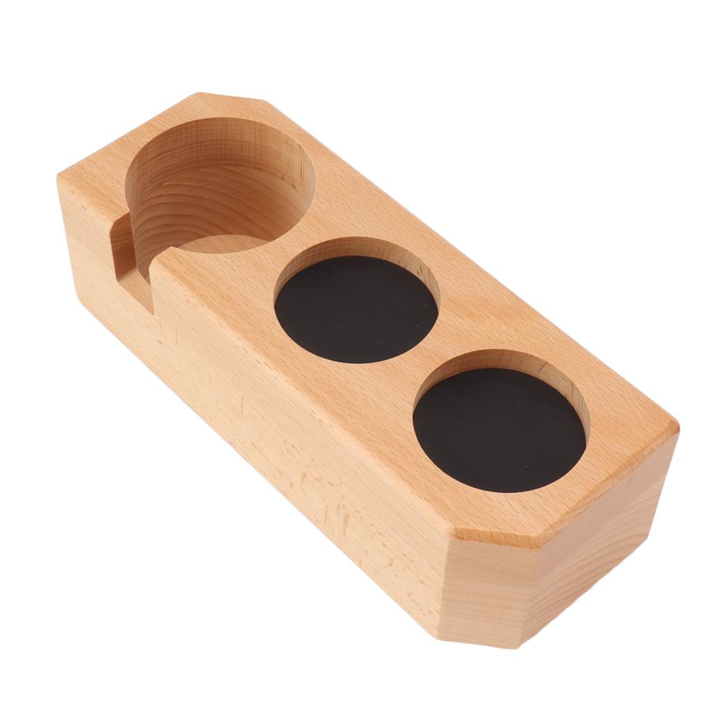 Подставка для тампона из бука с противоскользящей накладкой для кофейных принадлежностей L