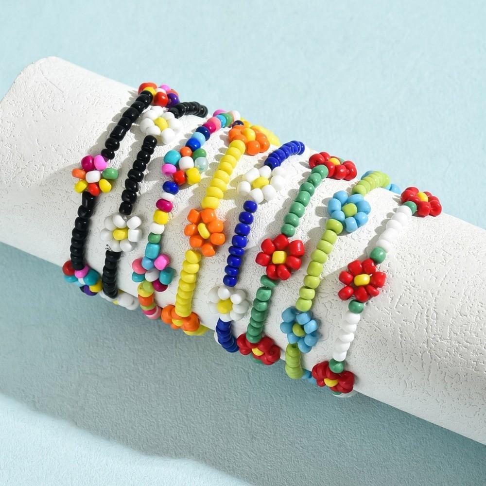 8 шт. Богемский эластичный браслет из бусин, набор браслетов с шармами ручной работы, Пляжный