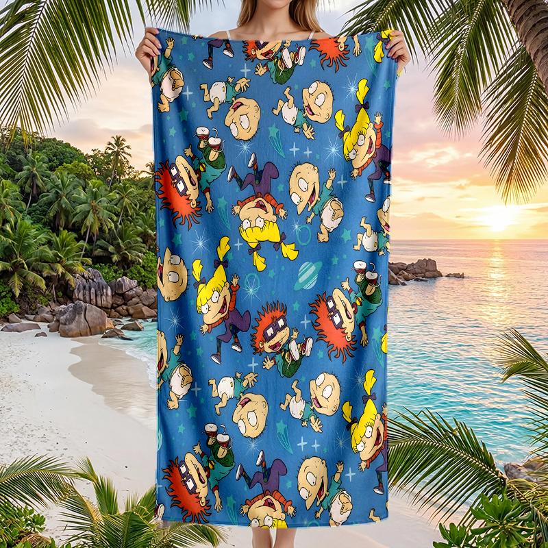 Rugrats Paris Fashion Beach Towel: Ideal for Summer Adventures Soft, absorbent and quick drying suitable for swimming and bathing