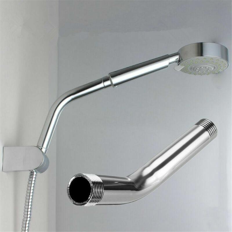 15cm Stainless Steel Shower Head Extension Angled Shower Arm Extra Pipe Bathroom Accessories