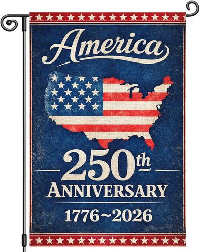 250Th Anniversary Garden ag 12X18 Inch Double Sided Map Patriotic ag 250 Yea RRI