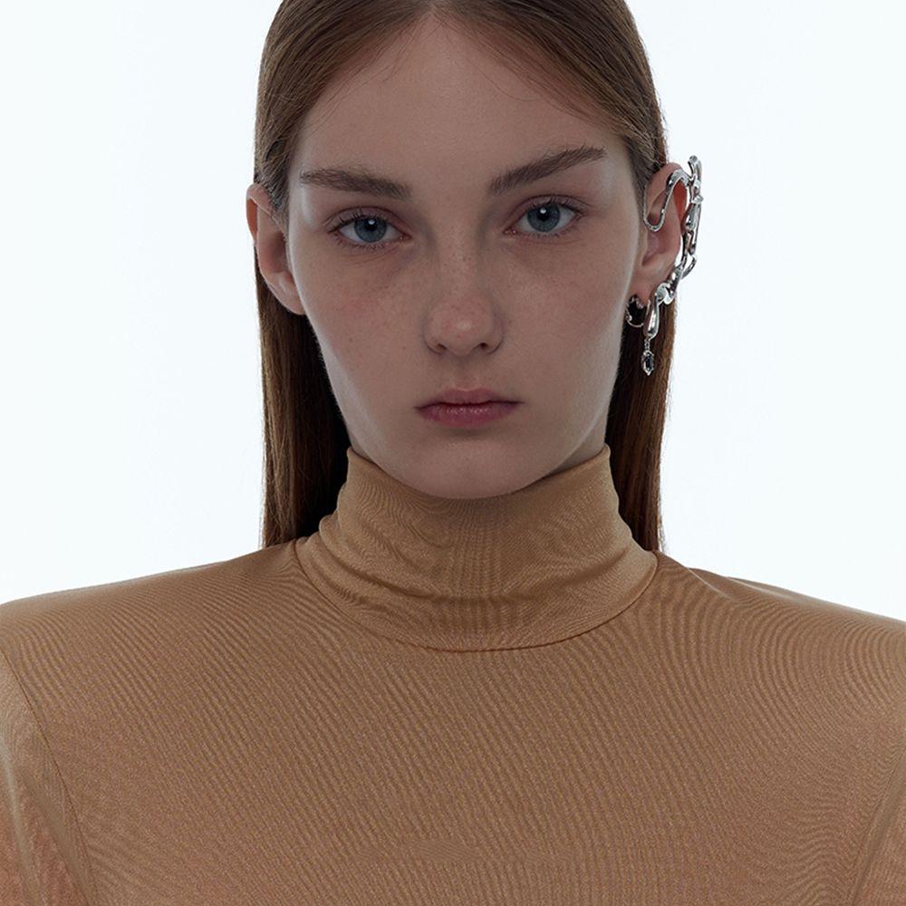 Geometric Vintage Y2K Irregular Earrings Snake Ear Hook Women Clip  Earrings Korean style Jewelry