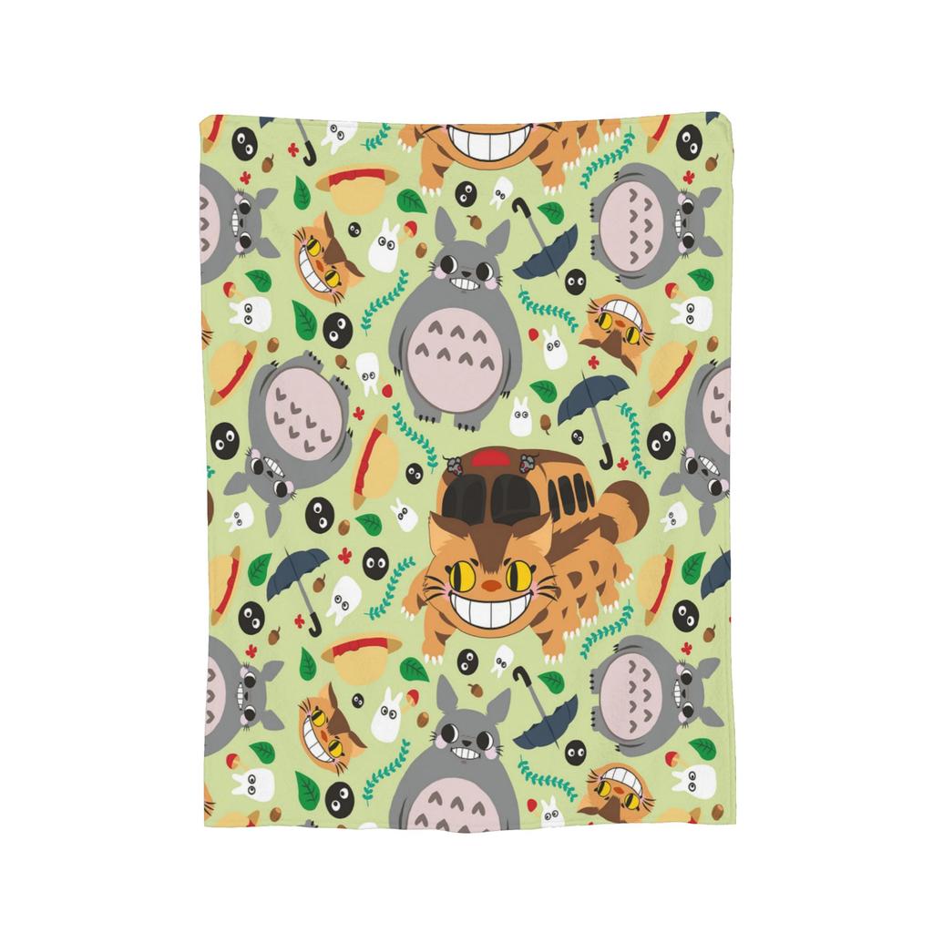 Anime Tonari No Totoro blanket Cover Fleece T-Totoros Cute Warm Throw blanket for Home Couch Bedroom Quilt