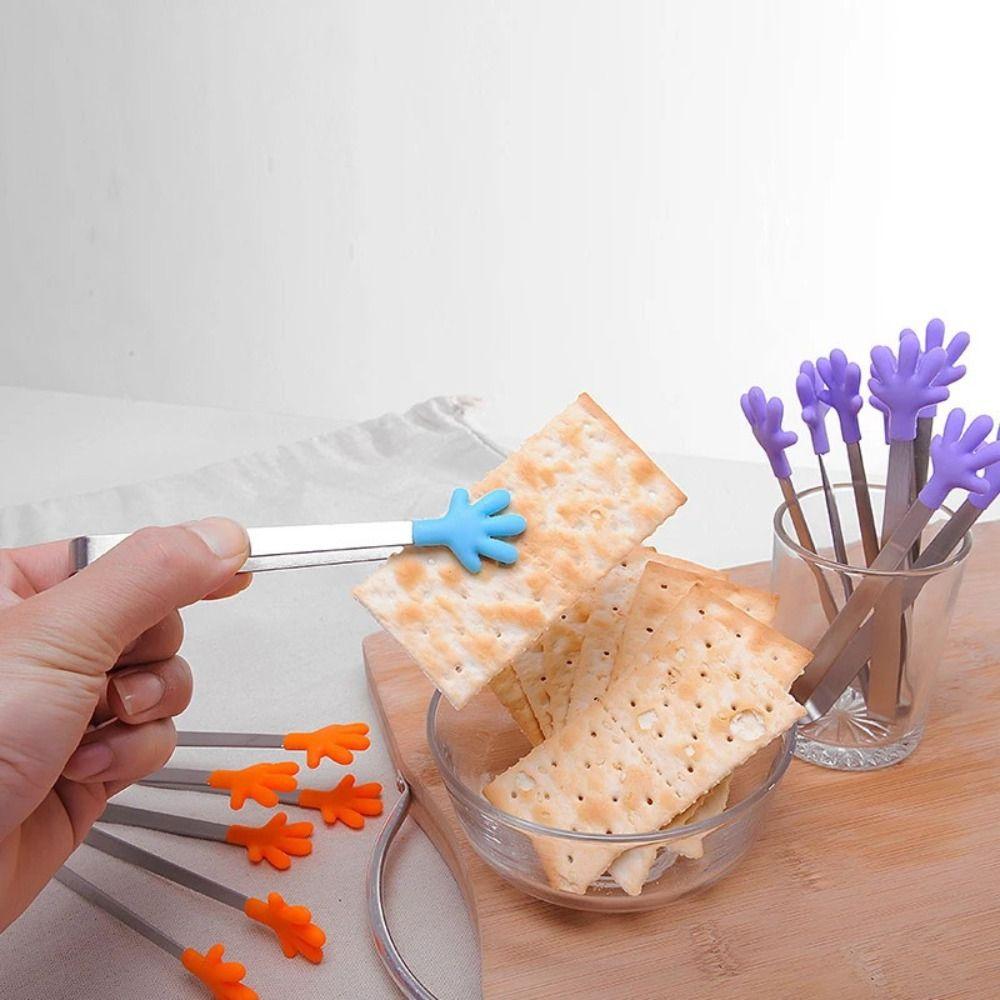 Hand-shaped Food Clips Non-slip Tweezers New Ice Cube Clip