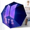 1 шт. Зонт BTS с автоматическим открытием/закрытием, 8 ребер, прочный каркас, компактный дорожный зонт для мужчин и женщин S1222016