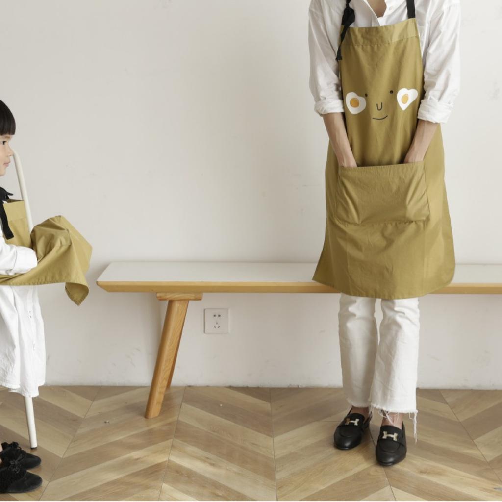 Parent-child anti-splashing apron children's smock coffee hotel work clothes fresh