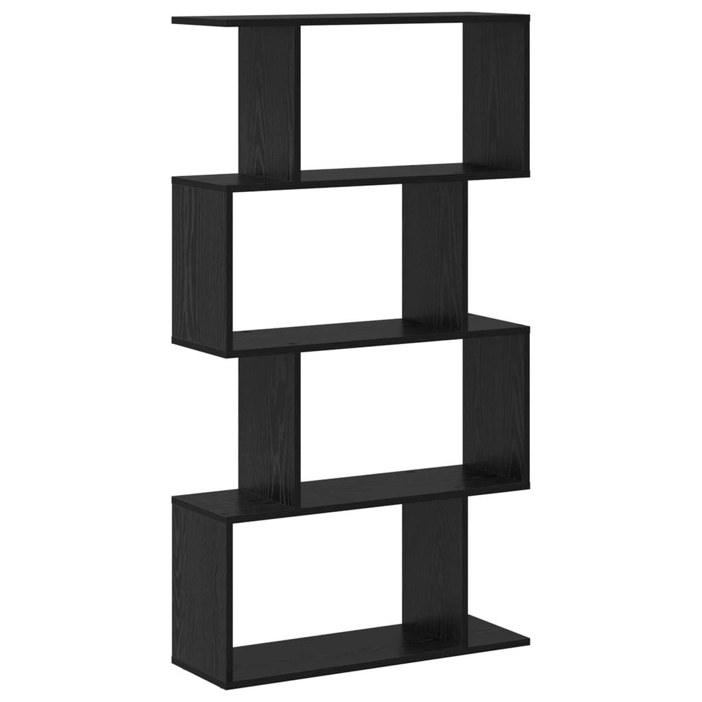 Bookshelf Black Oak Effect 70 x 24 x 129 cm Engineered Wood