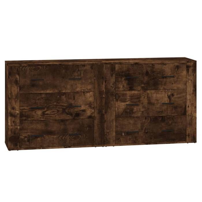 Maison Exclusive - Buffets 2 pcs chêne fumé bois d'ingénierie