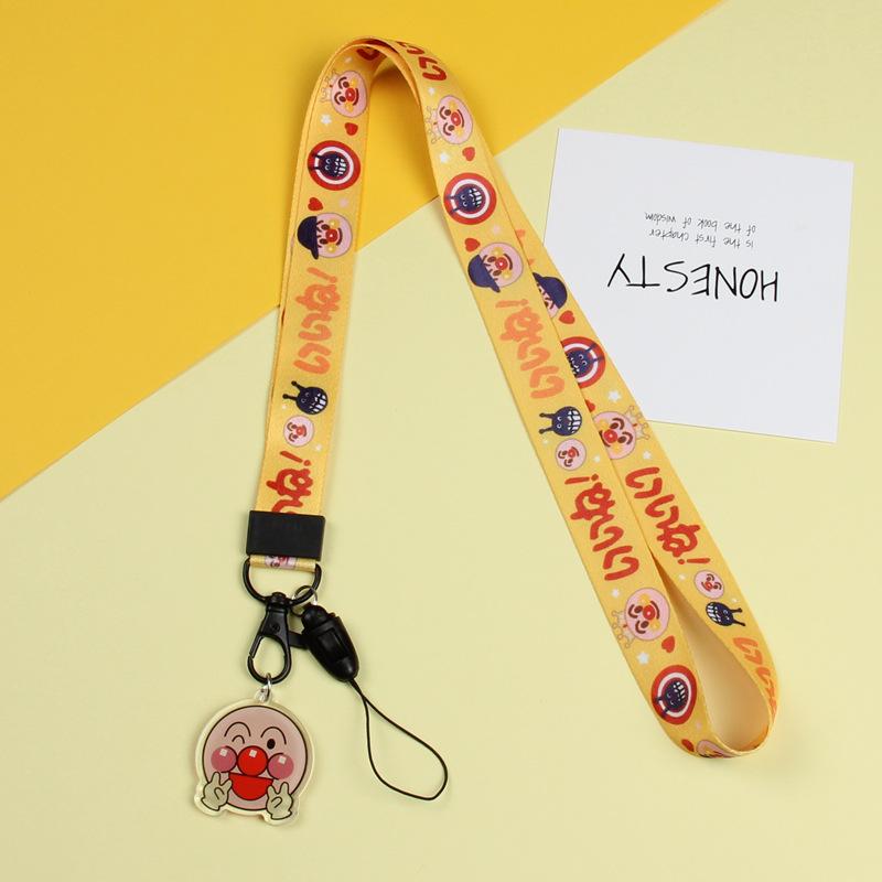Cartoon Mobile Phone Lanyard, Cute Pendant, Wide And Flat Braided Belt, Lanyard, Key, Badge, Card Cover, Neck Lanyard.