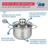 Set of 4 PFAS-free Stainless Steel Pots 14, 16, 20 and 24 Cm Elo Brillant Ref. 9802550
