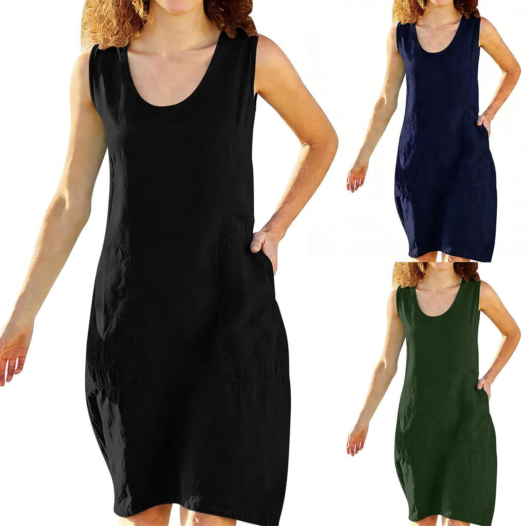 Женское цветное платье без рукавов, приталенного силуэта, модное, длинное