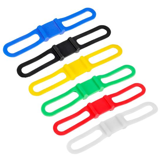 5 шт. Крепление для велосипедного фонаря Силиконовые ремешки Высокоэластичные Многоразовые Яркий цвет Универсальное использование