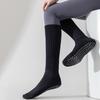 1pair Yoga Socks Cotton Dot Silicone Terry Non-slip Women Pilates Grip Knee-high Slouch Long Socks