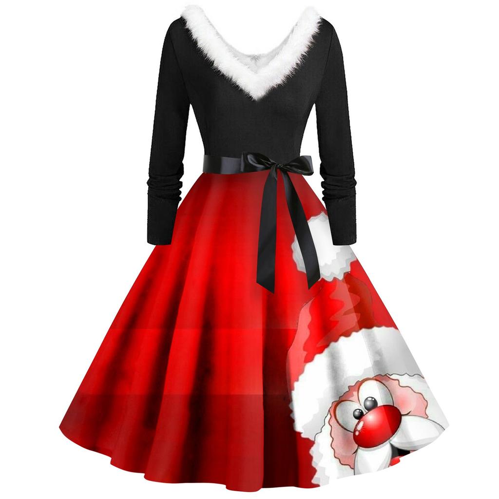 Женское повседневное и модное платье на молнии с длинными рукавами и v-образным вырезом в тон