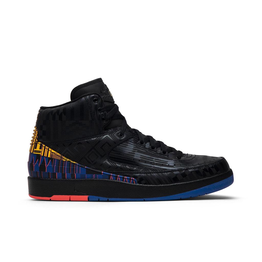 Air Jordan 2 Retro 'Месяц черной истории' 2019 (унисекс) Черные / Металлик Золотые Винтажные Баскетбольные Кроссовки BQ7618 007