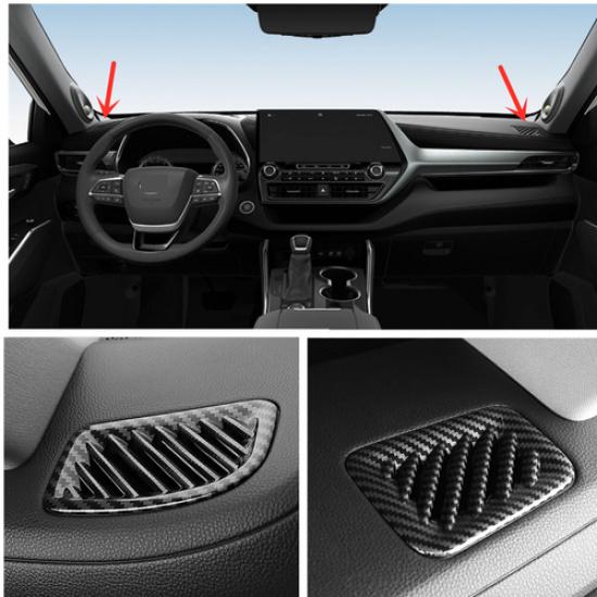 For Toyota Highlander - Carbon fiber abs Dashboard Air Vent Cover Trim