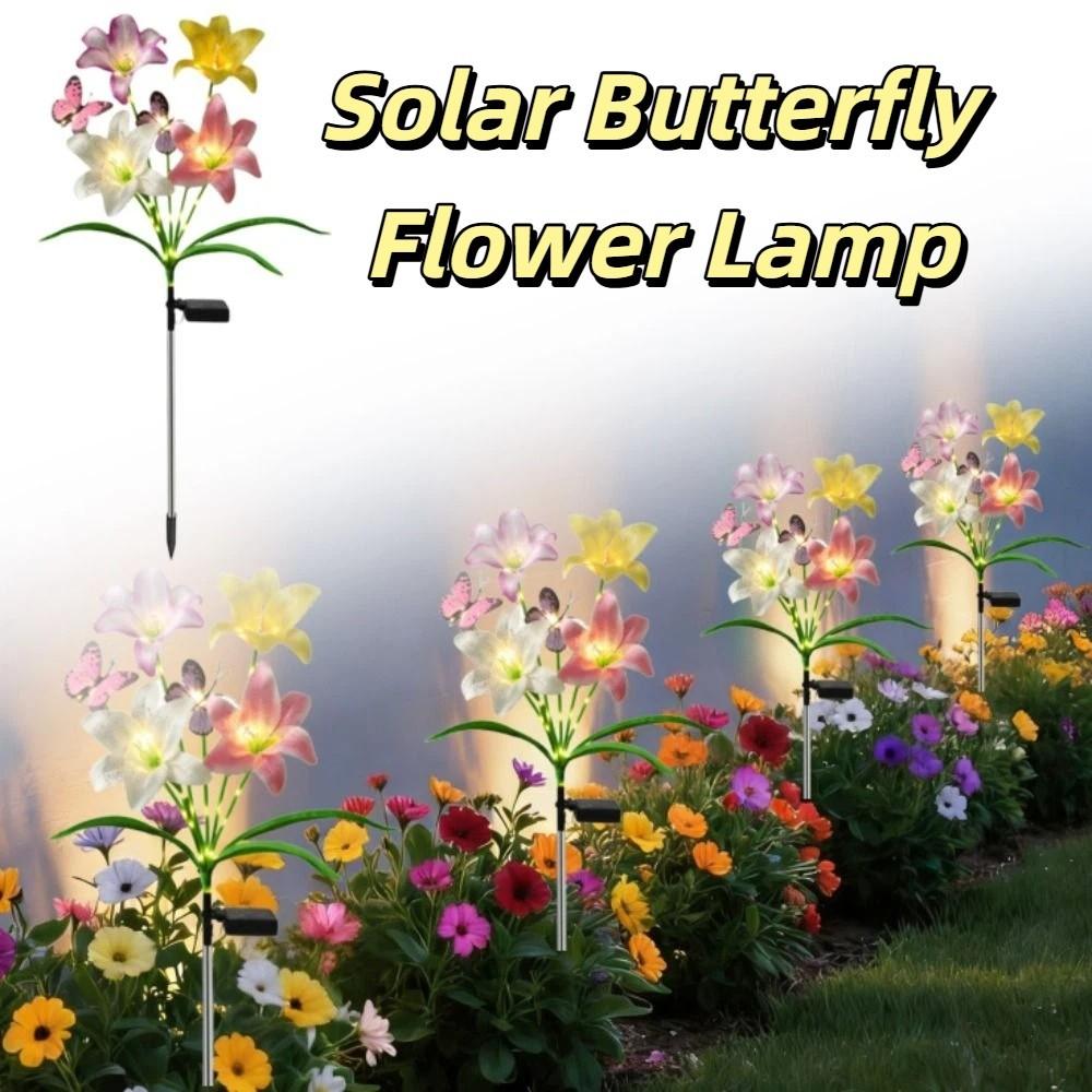 Waterproof LED Landscape Lamp Butterfly Design Solar Lights Solar Flower Lights Outdoor