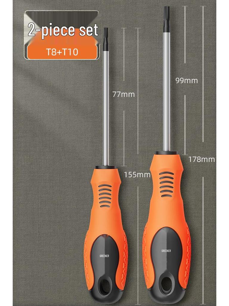 Green Forest Magnetic Hex & Mi Word Screwdriver Set: T8, T15, T20, T25, T30