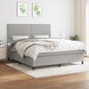 3141713 vidaXL Divan Bed with Mattress Light Grey 180x200cm Fabric