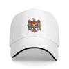 Панк Герб Молдовы Бейсболка Мужская Женская Дышащая Кепка Папы Защита от Солнца