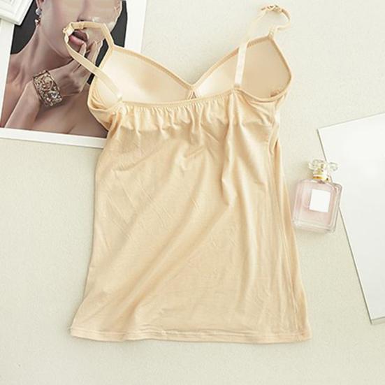 Женская майка со встроенным бюстгальтером, регулируемые бретельки-спагетти, повседневные майки без рукавов под одеждой для занятий йогой