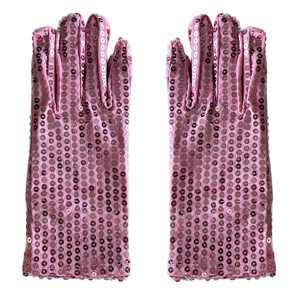 Short Sequin Gloves for Stage Women Party Gloves Short Gloves Evening Dance Party Dress Up Hand Gloves Festival Handwear