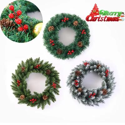 Рождественский венок из лозы Праздничные украшения для дома, двери, стены, центральный элемент для стола, Праздничная рождественская вечеринка, Сезонные украшения