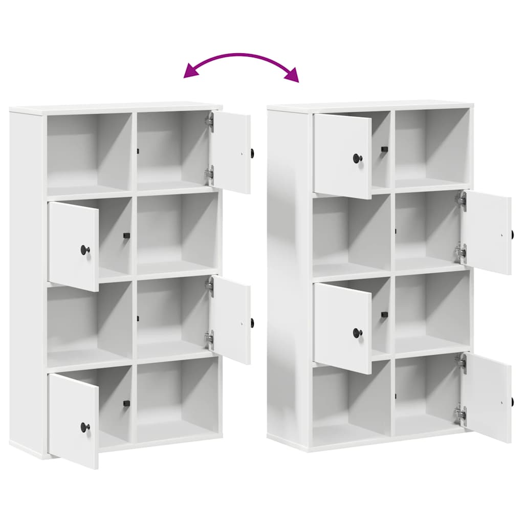 Bookshelf White 60 x 24 x 101.5 cm Engineered Wood