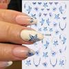 3D наклейки для ногтей Цветочные растения Наклейки для дизайна ногтей Бабочки Цветочные листья Весенние слайдеры Маникюрный декор