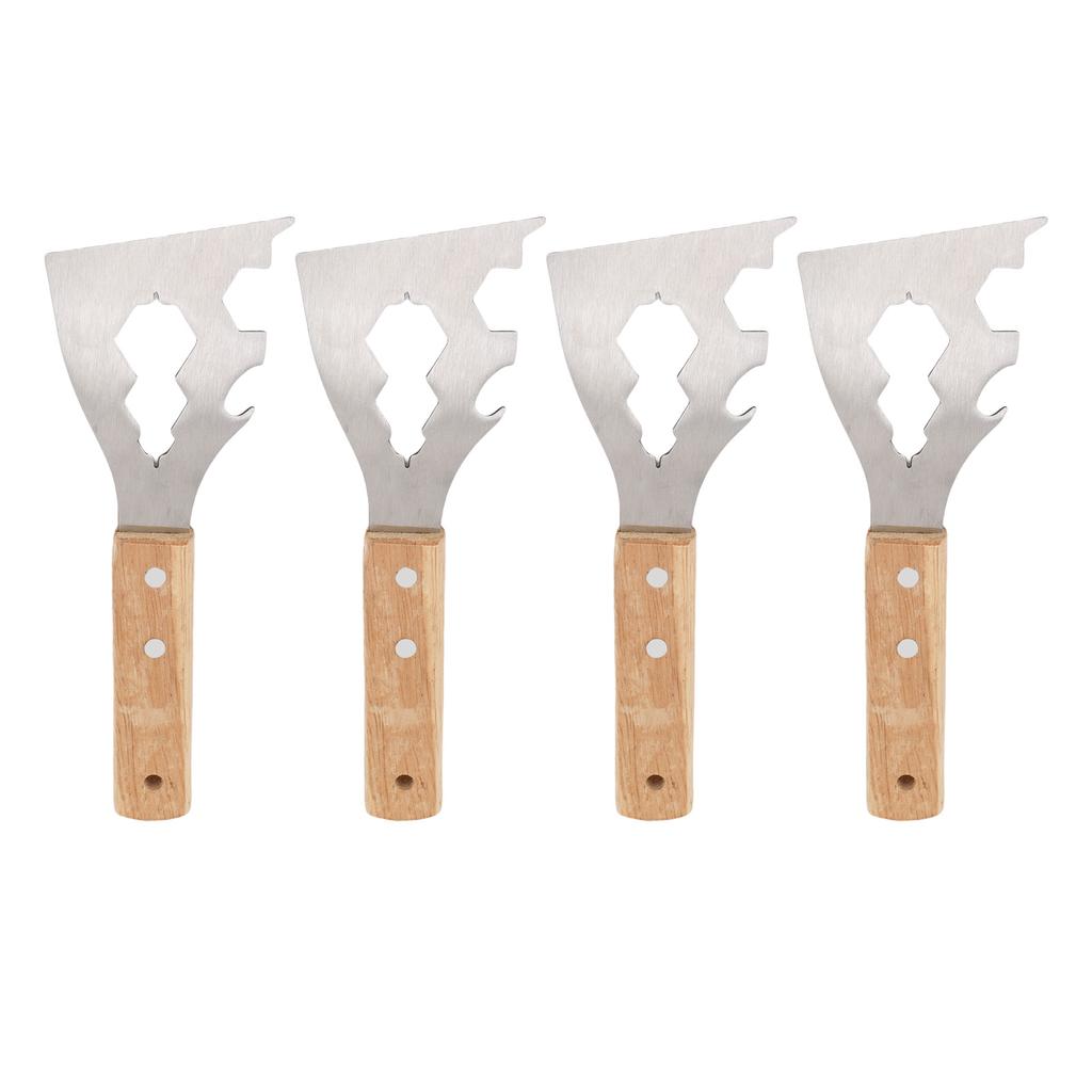 Paint Scraper 10 In 1 Design Multifunctional Ergonomic Wooden Handle Portable Metal Painting