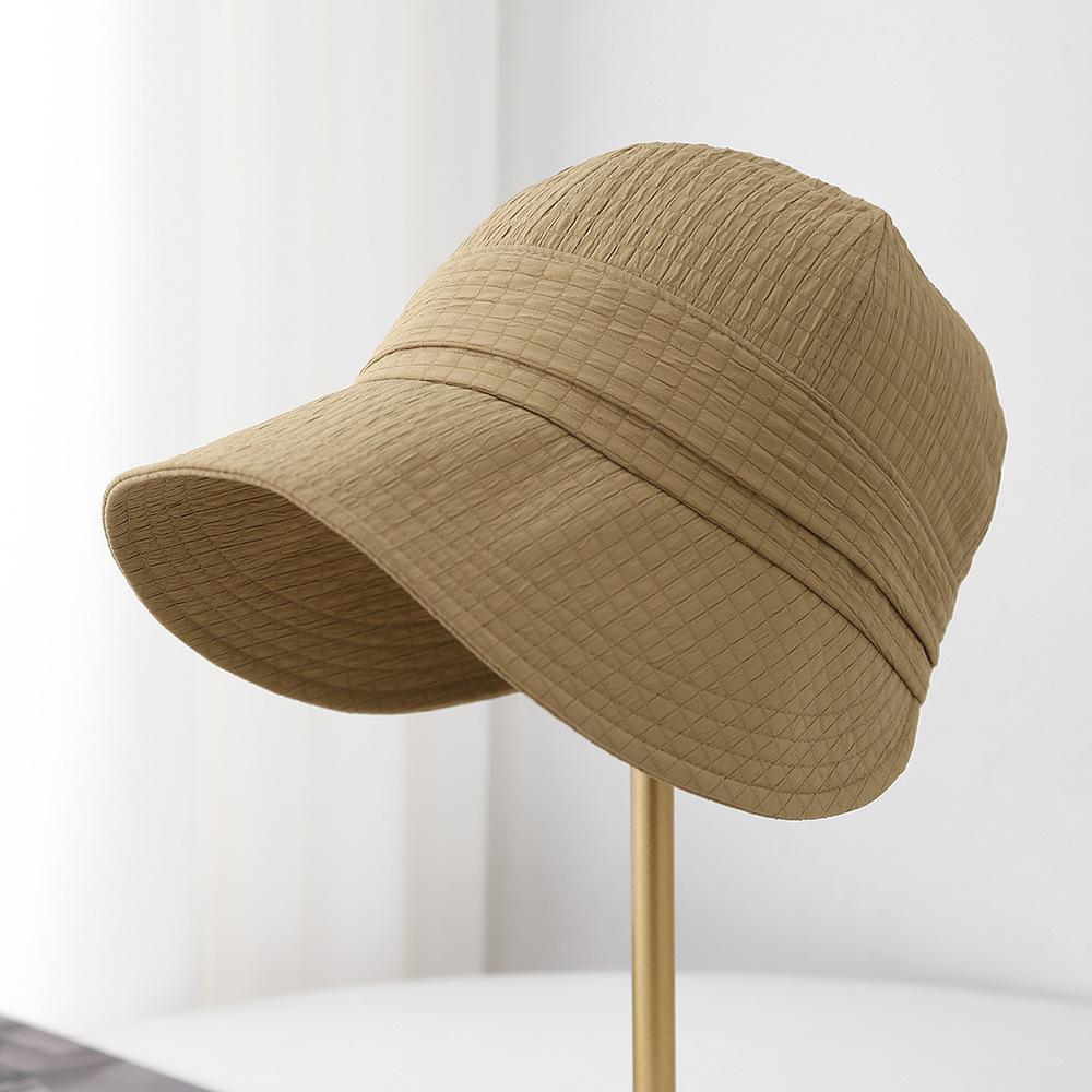 Уличная летняя широкополая плиссированная женская шляпа с измененным лицом, универсальная, для весны и осени, с круглым лицом