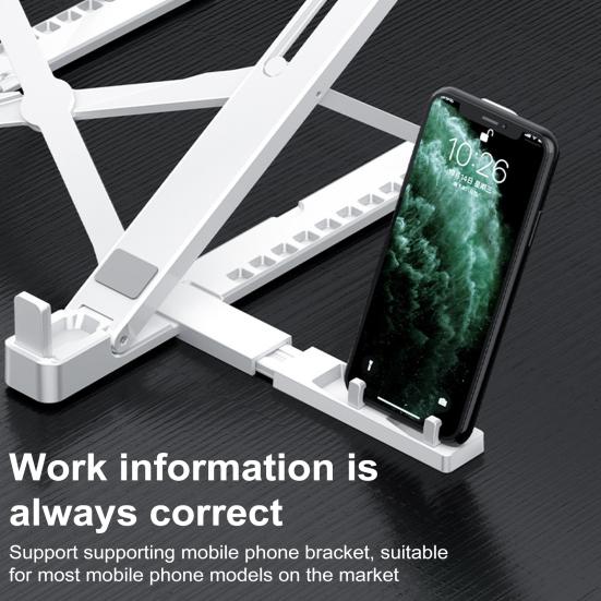 Портативная эргономичная подставка для ноутбука с охлаждающим вентилятором, высокая устойчивость, регулируемая высота, складная конструкция