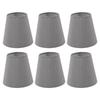 6 Pcs Cloth Lamp Shade Good Light Transmission E14 Candle Bulb Lamp Cover Classic Fabric Lampshade for Bedroom