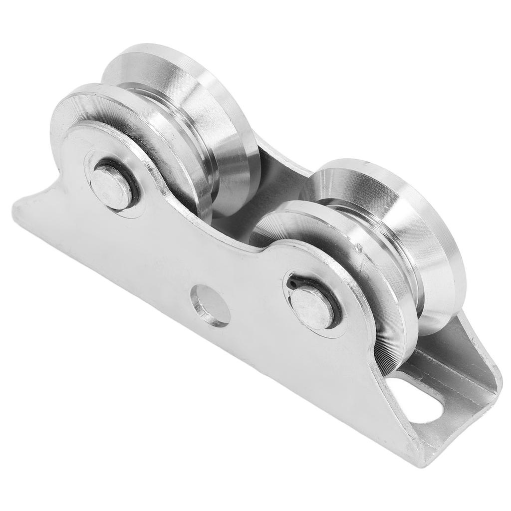 Groove Wheel V Shaped with Bracket 45 Steel for Inverted Track Rolling Sliding Gate