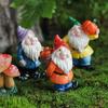 Multicolor Mini Gnome Figurines Desktop Decoration Fairy Garden Miniature Dwarfs Statue Micro Landscape Moss Terrarium