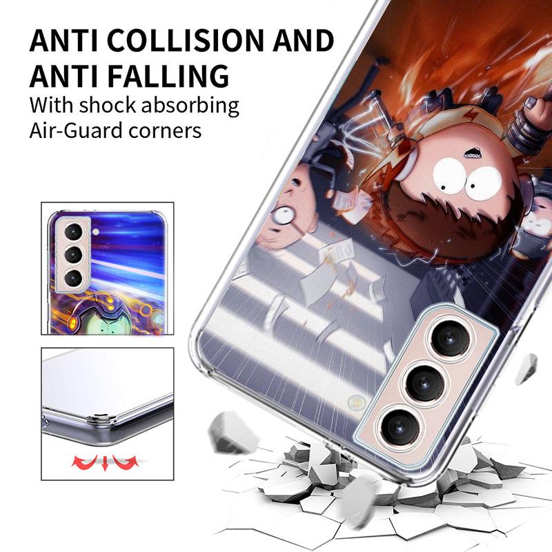 Крутой S-South P-PARK Чехол для телефона Samsung Galaxy S25 Edge S24 S23 FE S21 S20 S10 Plus S22 S26 Ultra Чехол Прозрачные Чехлы TPU Capa