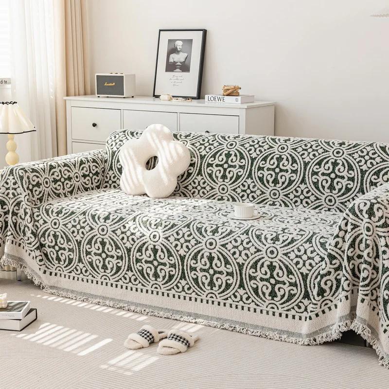 Плед Bohemia с кисточками, хлопковое полотенце для дивана, для домашних животных, детей, защитный чехол для дивана, для путешествий, пикников, домашнего декора