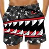 Лето 2025 года, самые продаваемые шорты с 3D-принтом «Акулья пасть» для мужчин и женщин, модные пляжные брюки, быстросохнущие, для мотоциклистов, уличная одежда